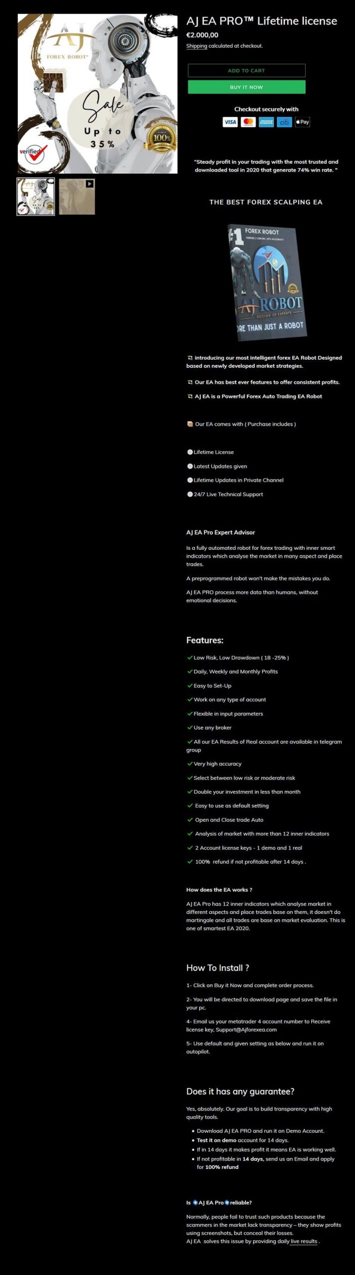 Forex Outlet Shop - AJ EA Pro v11.01 4