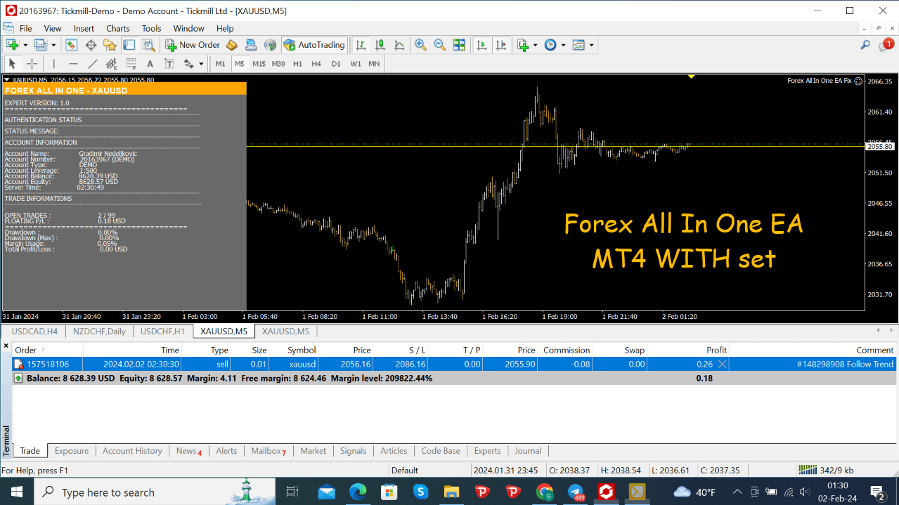 Forex All In One EA MT4 WITH set 2