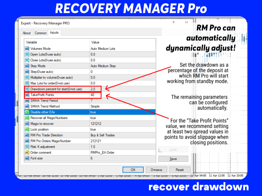 Recovery Manager Pro EA MT4 For Build 1441+ 5