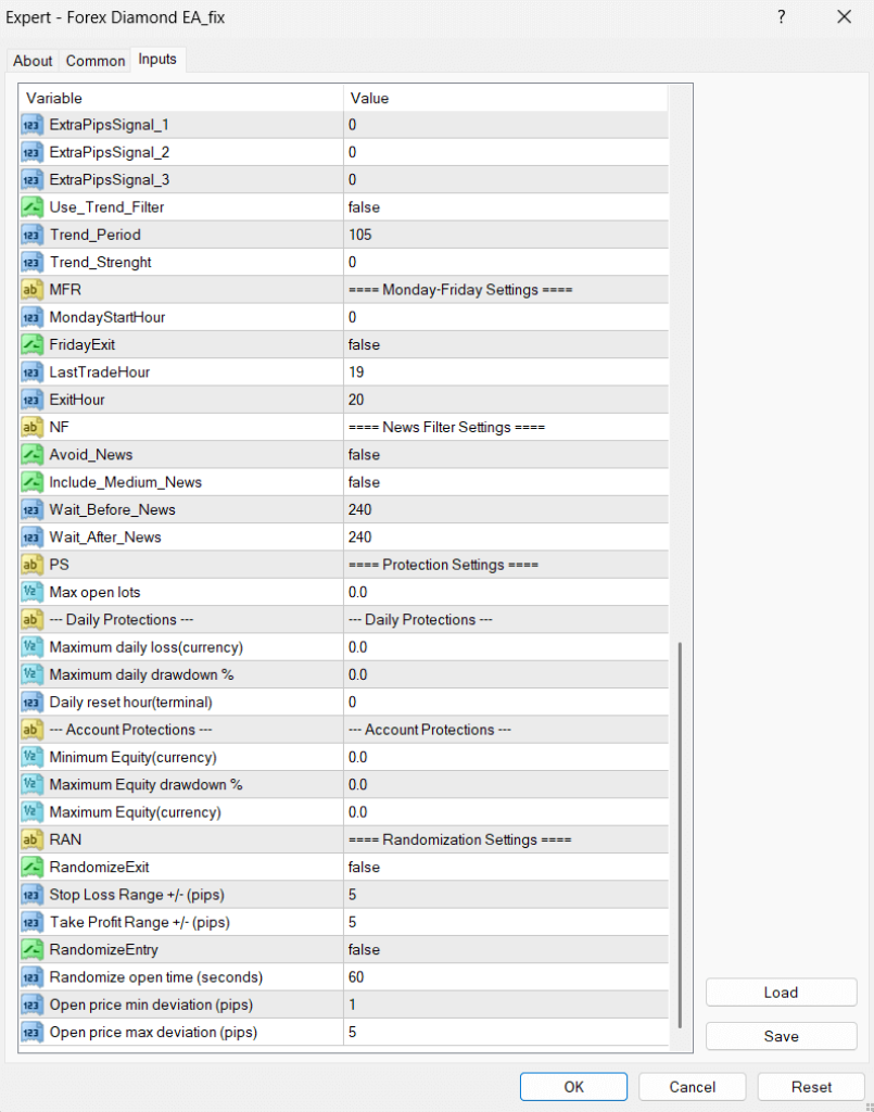 Forex Diamond EA v6.5 9