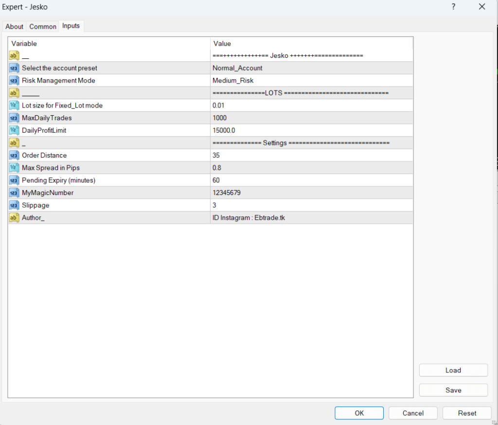 Jesko EA MT4 v1.5 No DLL 2