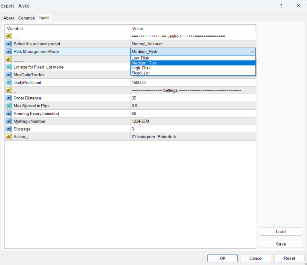 Jesko EA MT4 v1.5 No DLL 3