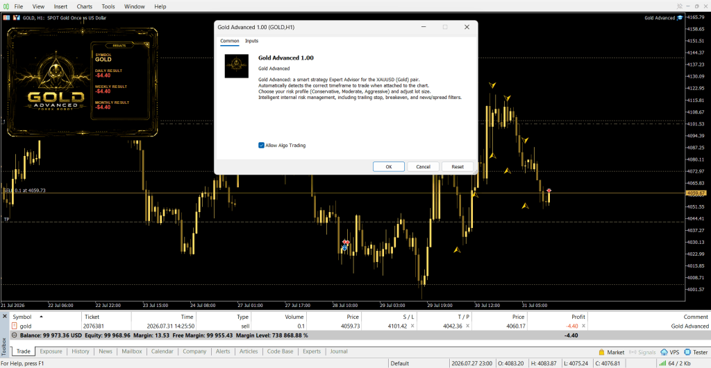 Gold Advanced EA MT5 3