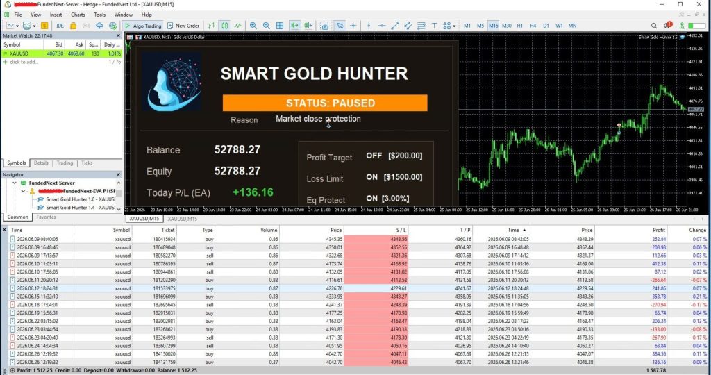Smart Gold Hunter EA V2.0 MT5 4