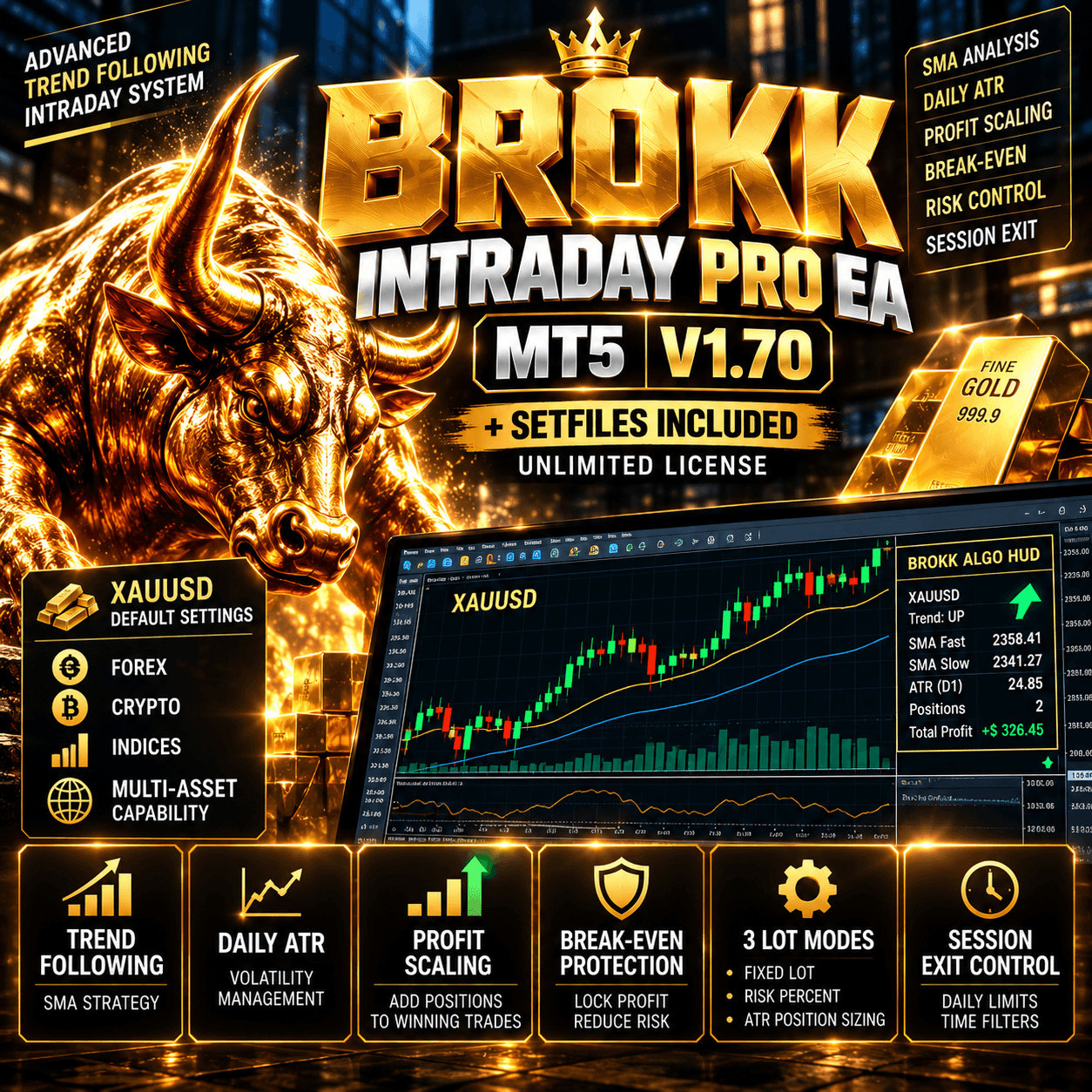 BROKK Intraday Pro EA MT5 V1.70 + SetFiles (Unlimited) 1