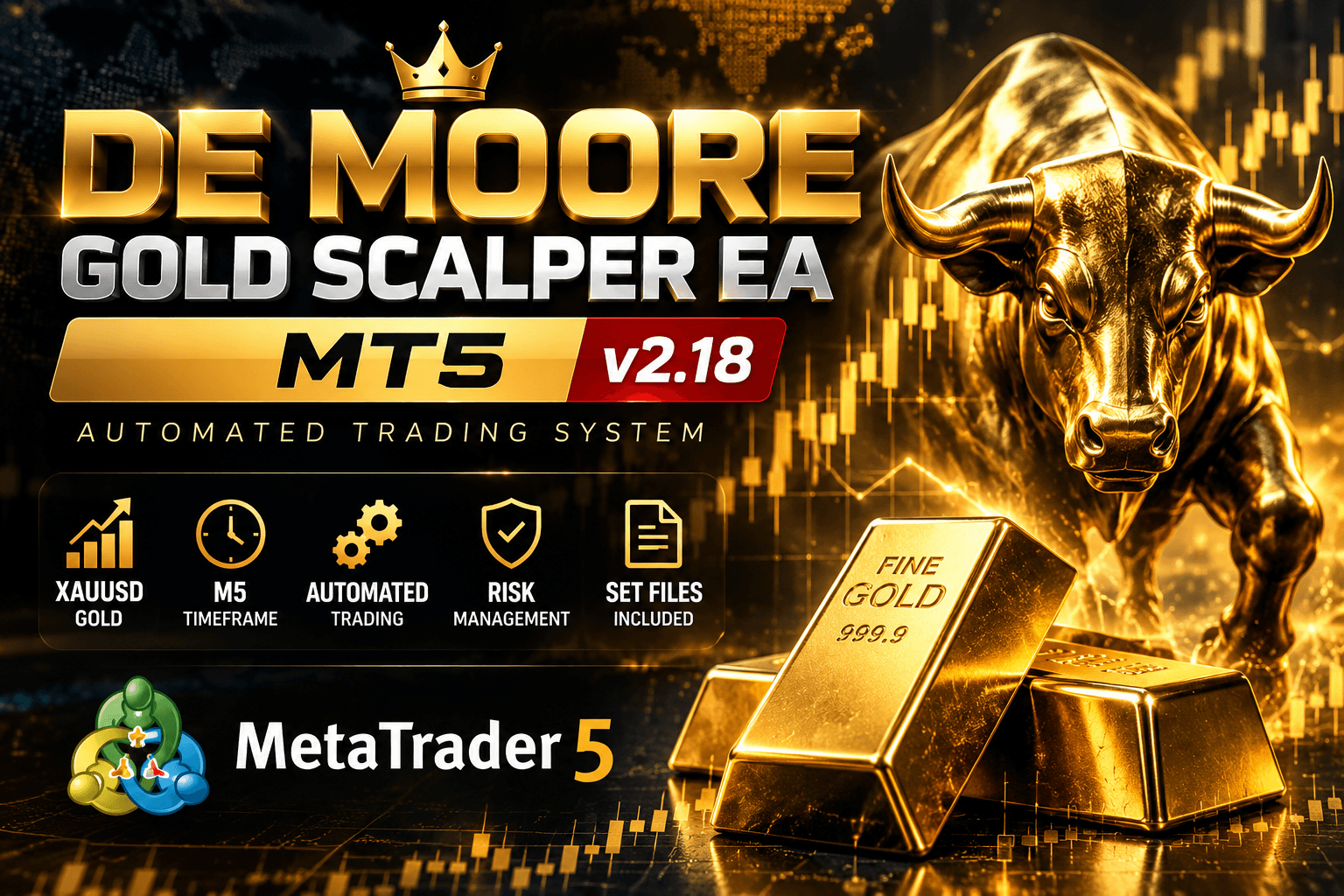 De Moore Gold Scalper EA MT5 v2.18 + Set Files 1