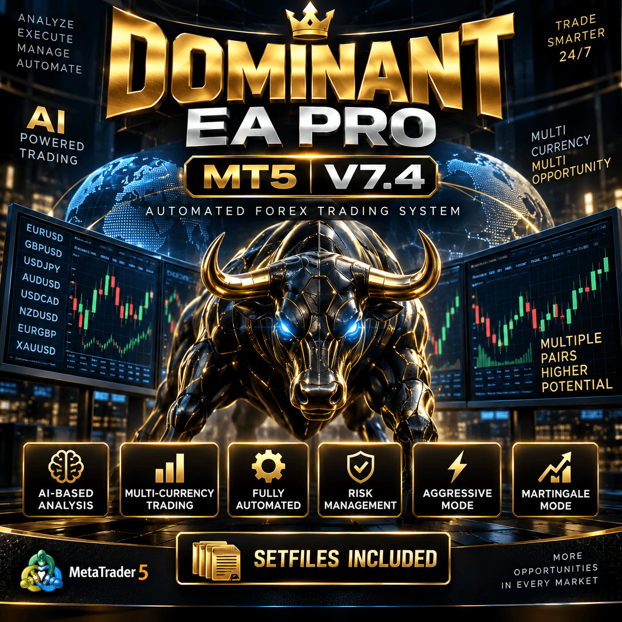 Dominant EA Pro MT5 V7.4 + Setfiles 3