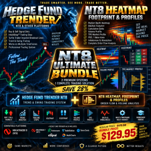 NT8 Ultimate Trend & Order Flow Bundle – Hedge Fund Trender + Heatmap, Footprint & Profiles 1