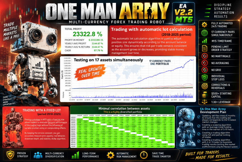 One Man Army EA V2.2 MT5 6