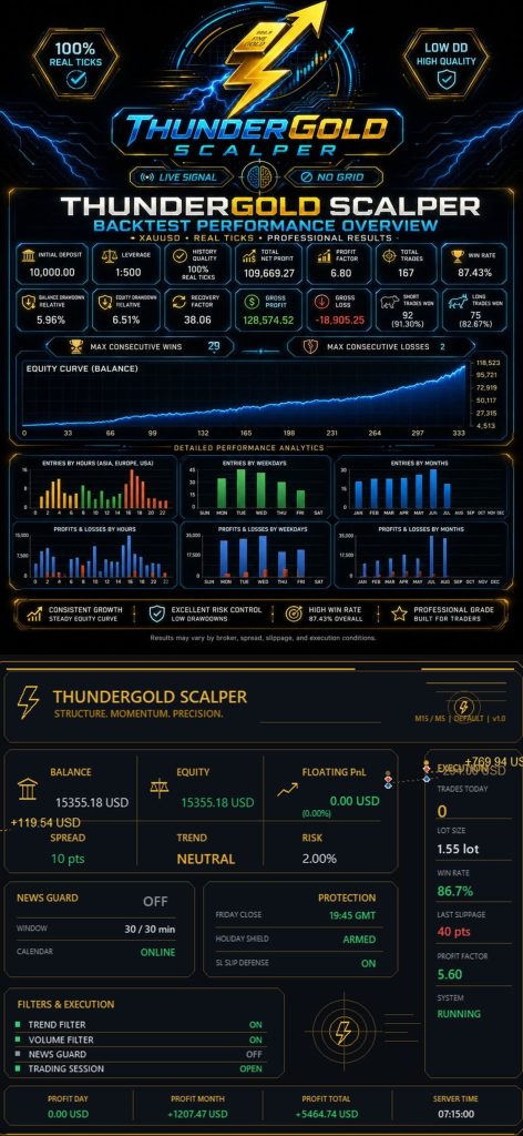 ThunderGold Pro Scalper EA MT5 V1.3 + SetFiles 8