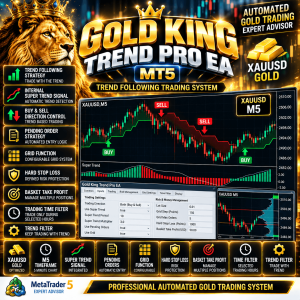 Gold King Trend Pro EA MT5 – XAUUSD M5 Automated System 1
