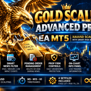 Gold Scalper Advanced Pro EA MT5 V1.1 + 4 SetFiles – XAUUSD Scalping Robot (Unlimited) 1
