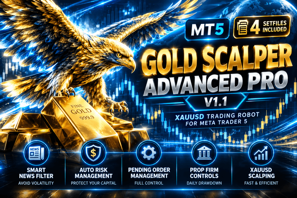 Gold Scalper Advanced Pro EA MT5 V1.1 + 4 SetFiles – XAUUSD Scalping Robot (Unlimited) 2