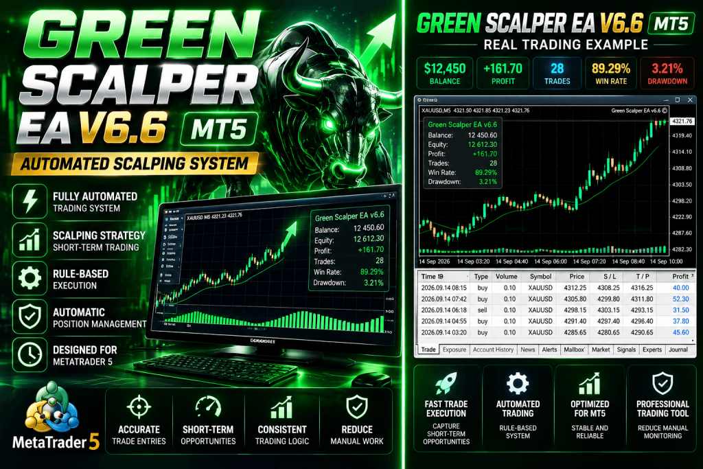 Green Scalper Pro EA V6.6 MT5 – Automated Scalping System 1