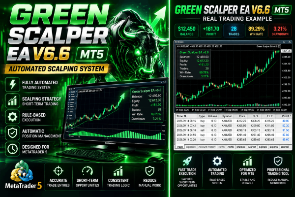 Green Scalper Pro EA V6.6 MT5 – Automated Scalping System 1