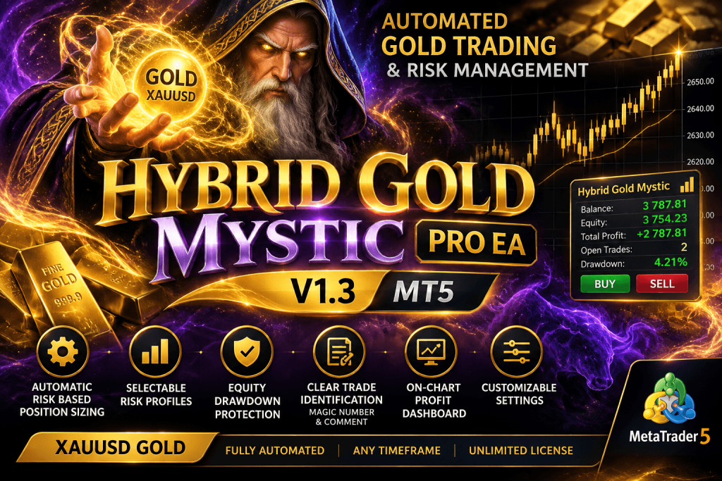 Hybrid Gold Mystic Pro EA V1.3 MT5 (Unlimited) – Smart Gold Trading Robot 2