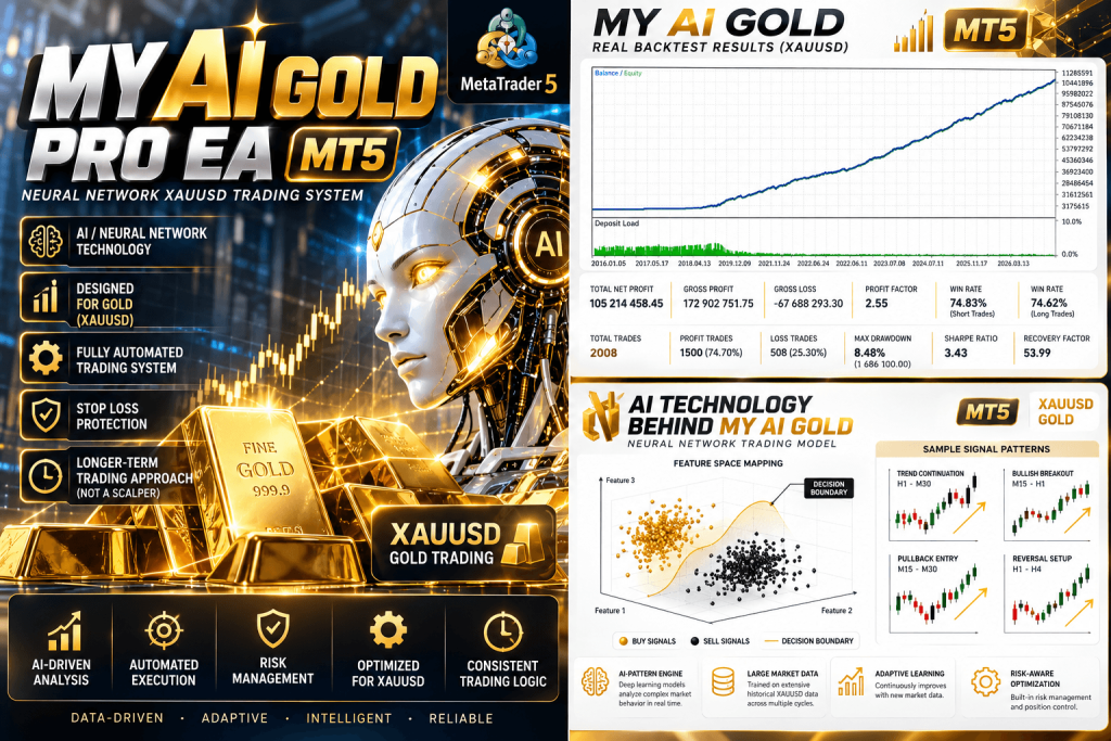 My AI Gold Pro EA MT5 – Neural Network XAUUSD Trading System 9