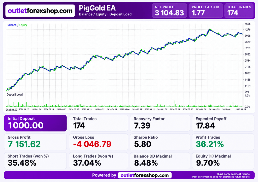 PigGold Pro EA V1.2 MT5 + SetFiles (Unlimited) – Smart Gold Trading Robot 8