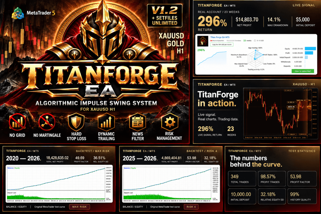 TitanForge Pro EA MT5 V1.2 + SetFiles 10