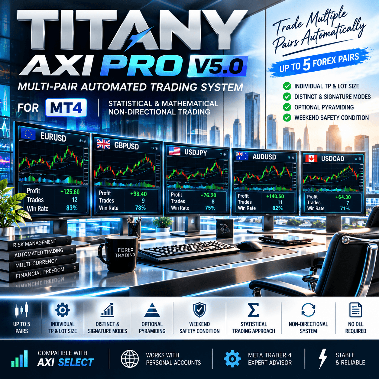 Titany AXI Pro V5.0 EA MT4 – Multi-Pair Automated Trading System 5